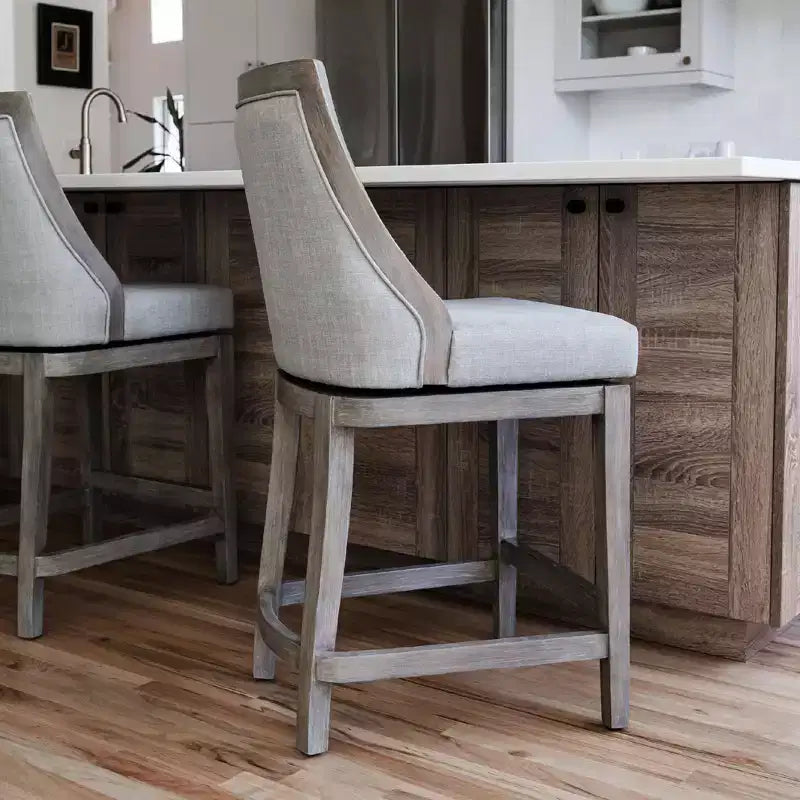 Tabouret de bar avec revêtement en tissu