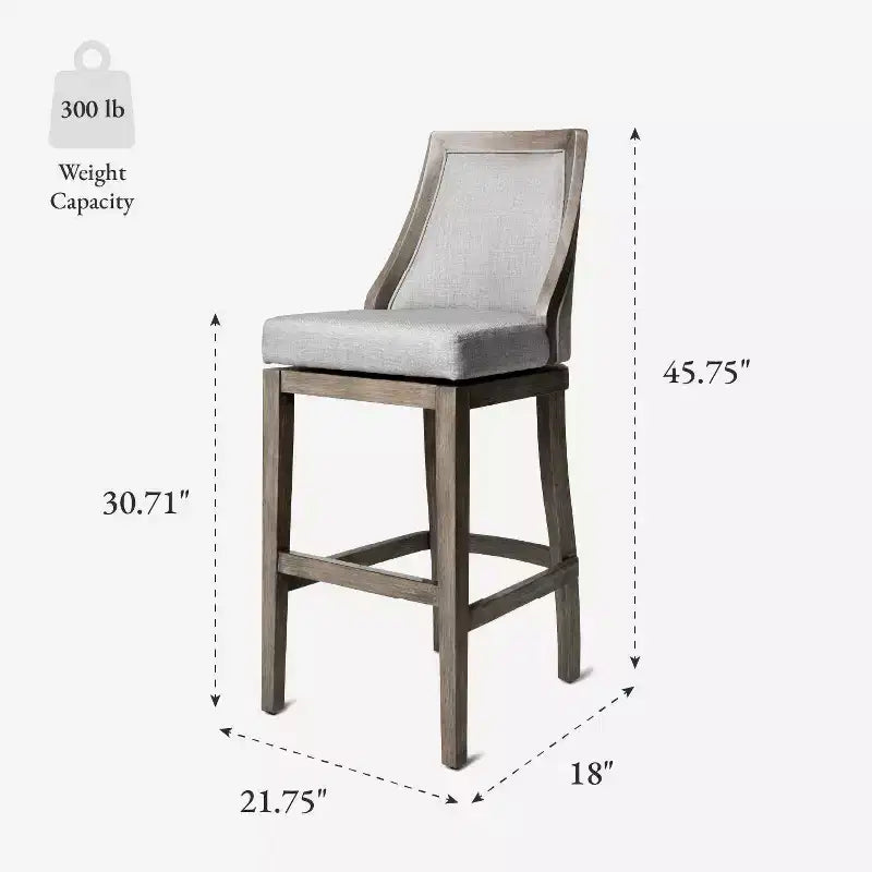 Tabouret de bar avec revêtement en tissu