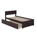 HomeStock Twin Size Brown Finish Beds with Headboards