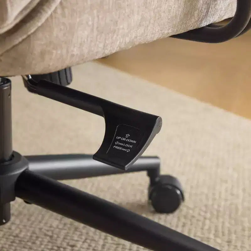 Fauteuil pivotant de loisirs d'intérieur réglable à dossier haut en PU noir