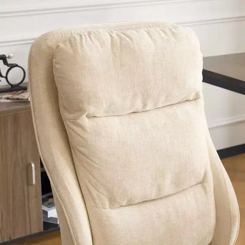 Fauteuil pivotant de loisirs d'intérieur réglable à dossier haut en PU noir