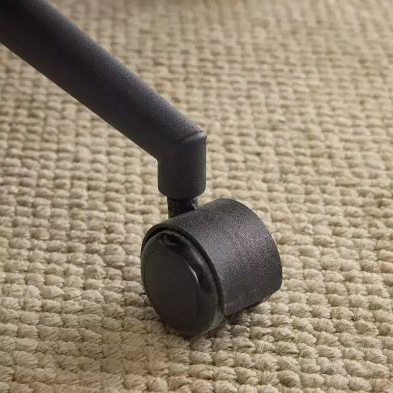 Fauteuil pivotant de loisirs d'intérieur réglable à dossier haut en PU noir