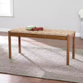 Banc en jonc de mer naturel - Marron