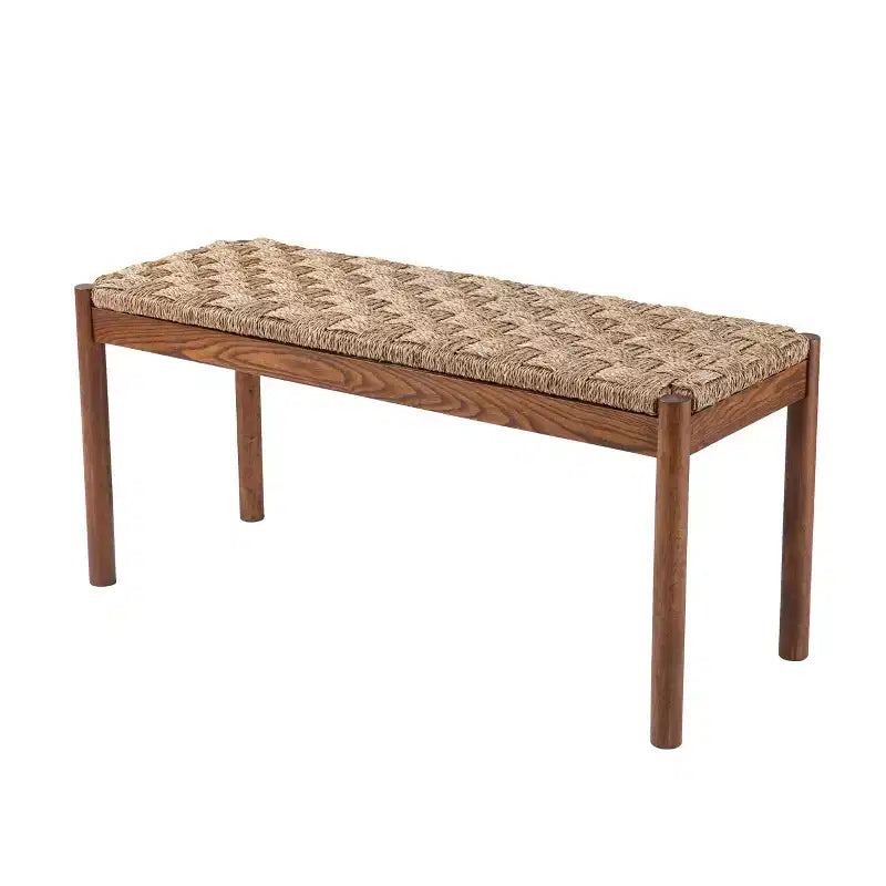 Banc en jonc de mer naturel - Marron