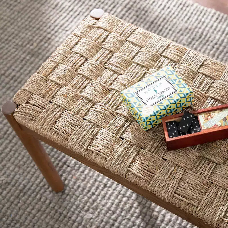 Banc en jonc de mer naturel - Marron