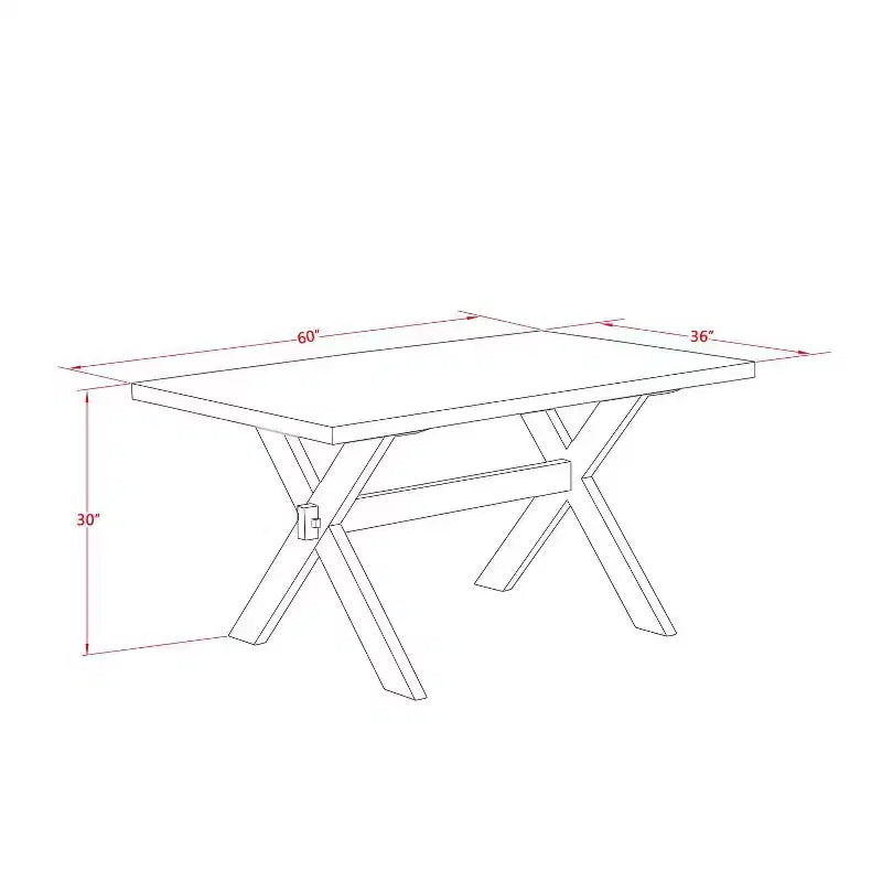HomeStock 6-Piece Rectangle Distressed Jacobean Finish Solid Wood Top Dining Table with 1-Bench, 4-Chairs