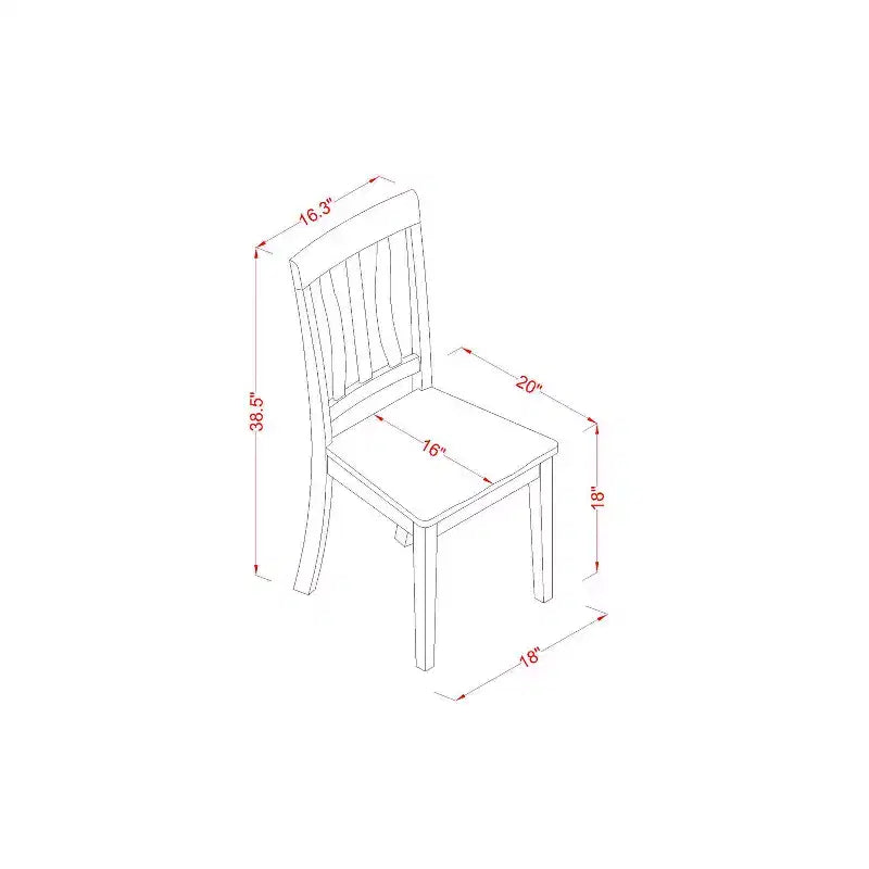 Retro Dinette Set - 5 Piece Table & Chair Set - Kitchen Dining Room Furniture