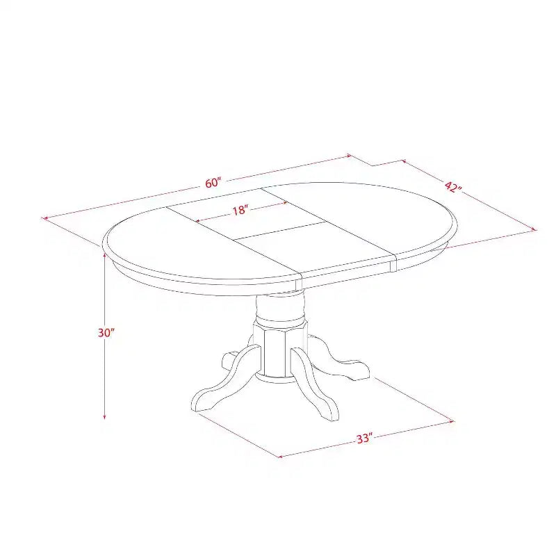 Vintage Oval Dining Table Set - 5pc Table & 4 Chairs - Linen White Legs - Light Beige Fabric