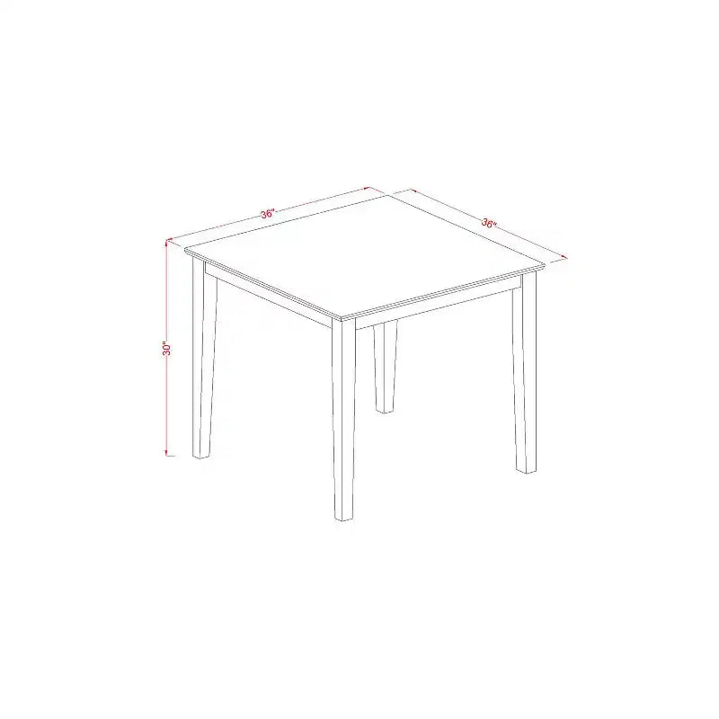 Retro Dining Set 5 Piece - Hardwood Table & Chairs - Floral Design - Elegant Kitchen Dining Room Set