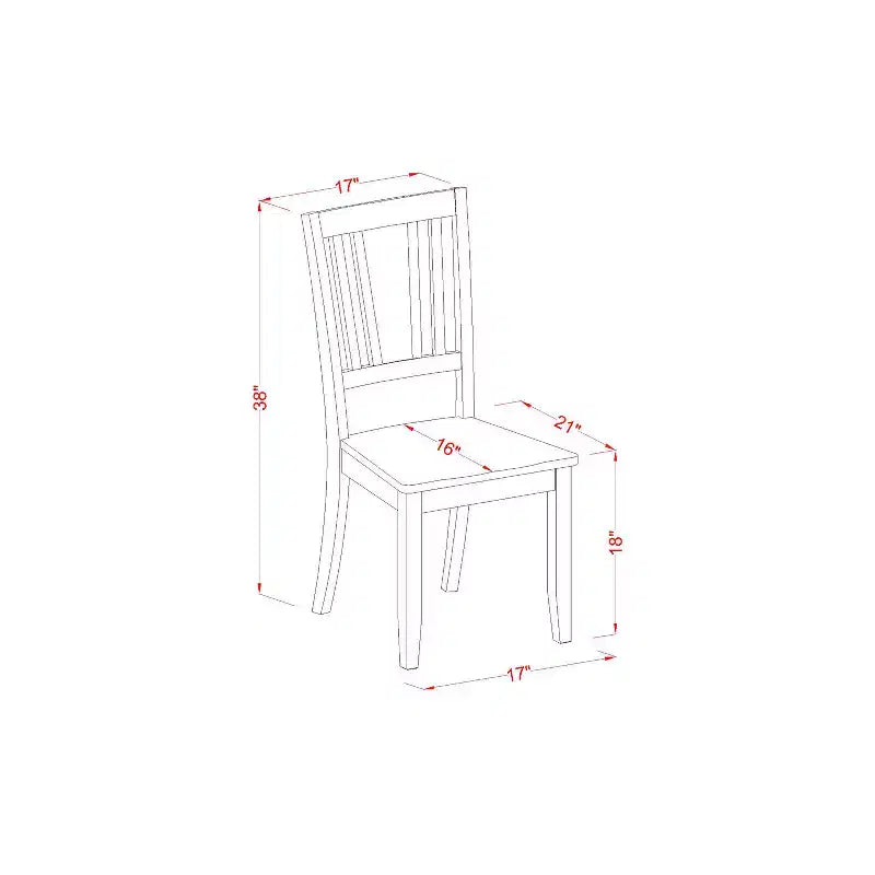 Retro Dining Set 5 Piece - Hardwood Table & Chairs - Floral Design - Elegant Kitchen Dining Room Set