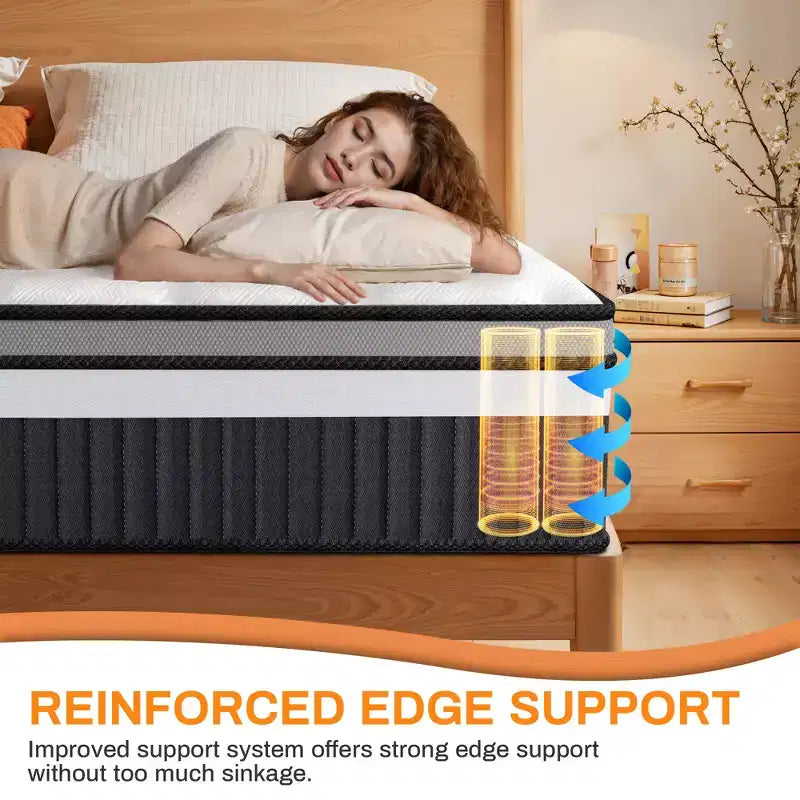 King Mattress 14 inch Mattress King Size, Cooling Memory Foam Mattress in a Box, Medium-Firm for Pressure Relief&Cooler Sleep, CertiPUR-US