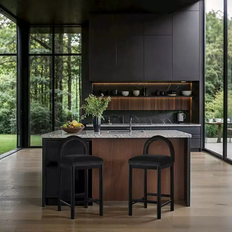 Meridian Furniture,Conrad Velvet Counter Stool