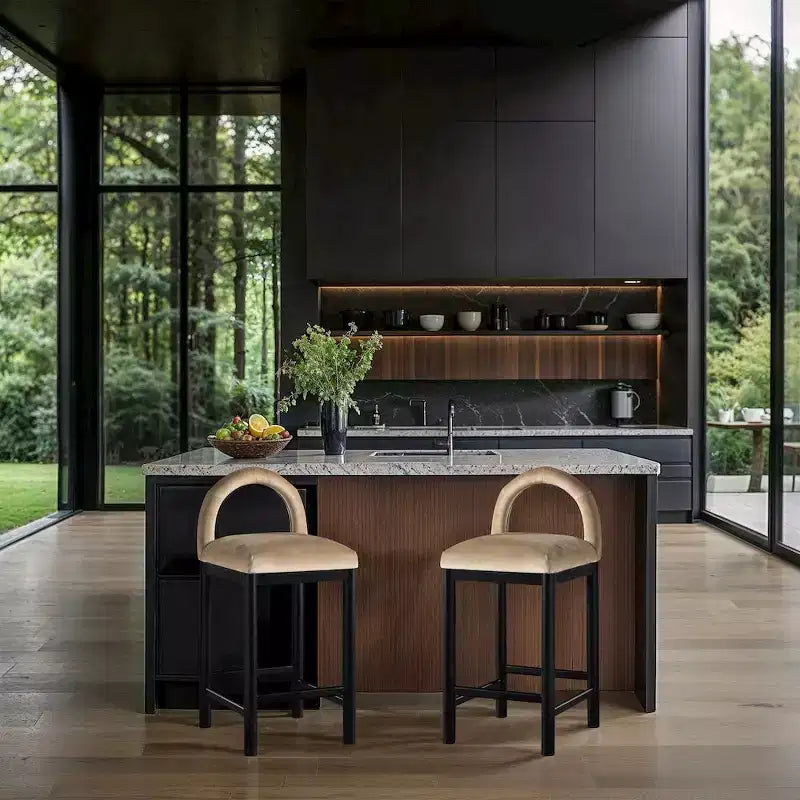 Meridian Furniture,Conrad Velvet Counter Stool