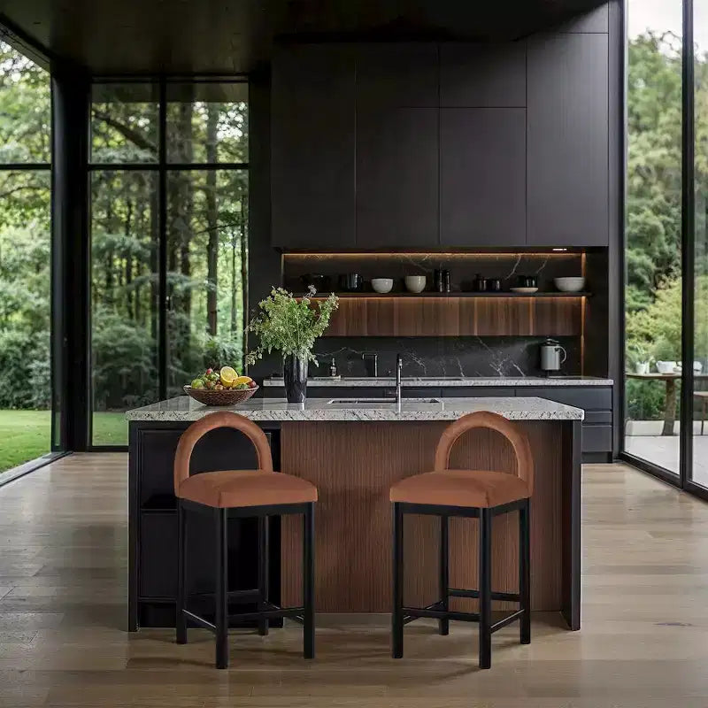 Meridian Furniture,Conrad Velvet Counter Stool