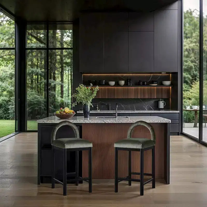 Meridian Furniture,Conrad Velvet Counter Stool