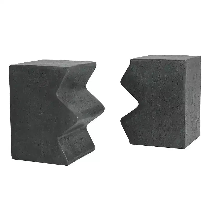 MAYEERTY 1 Pack Modern Geometric Side Table Set of 2, MGO End Table for Indoor Outdoor Living Room, Patio