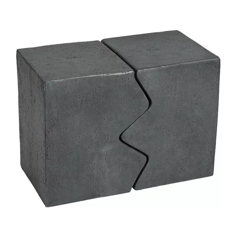 MAYEERTY 1 Pack Modern Geometric Side Table Set of 2, MGO End Table for Indoor Outdoor Living Room, Patio