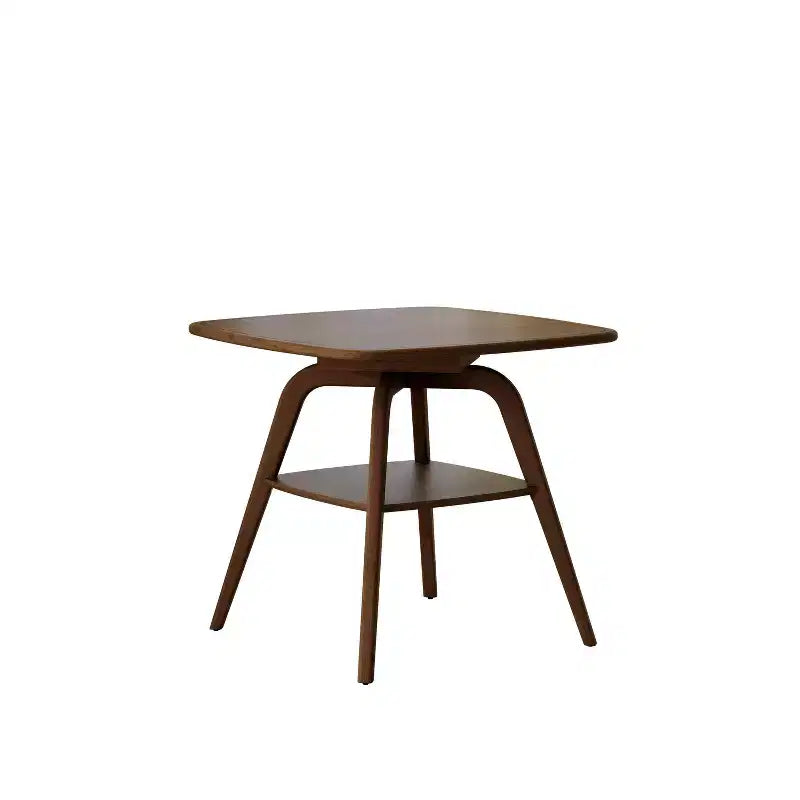 Homy Casa Wooden Dining Table with Storage Shelf