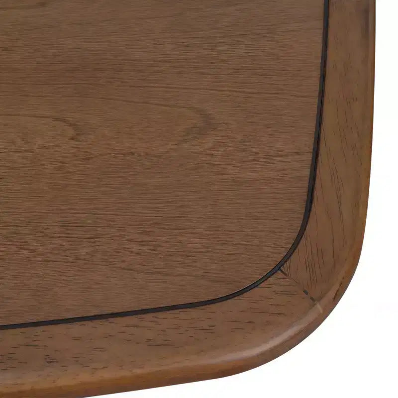 Homy Casa Wooden Dining Table with Storage Shelf