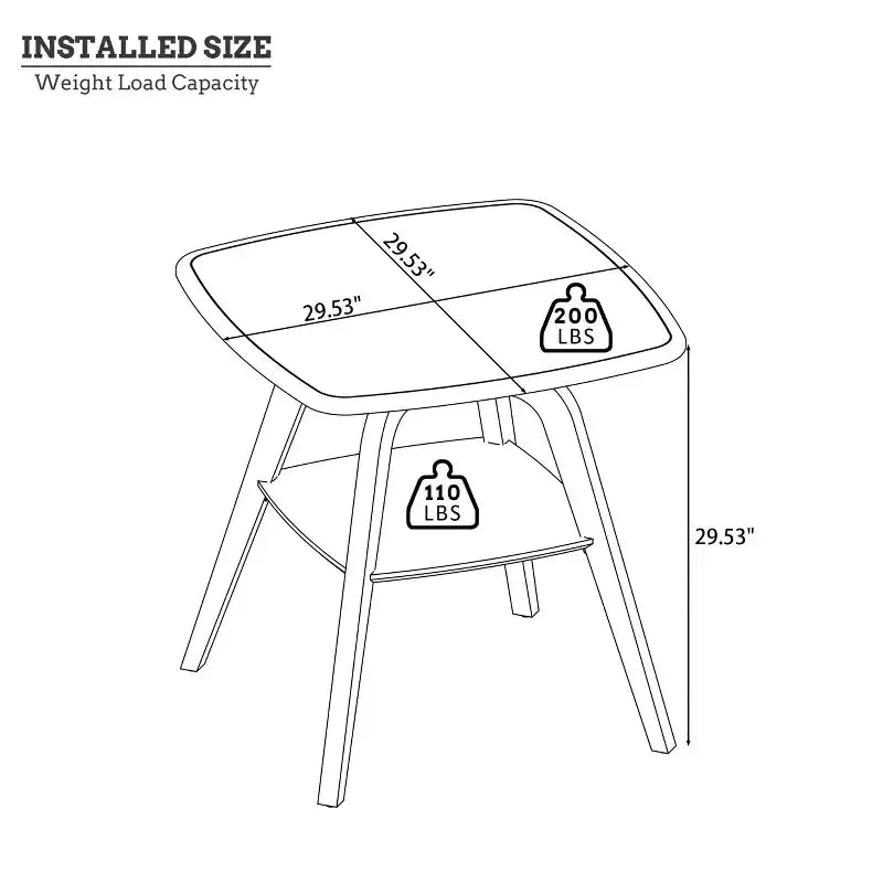 Homy Casa Wooden Dining Table with Storage Shelf