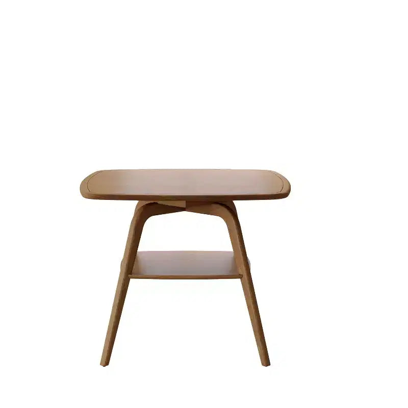 Homy Casa Wooden Dining Table with Storage Shelf