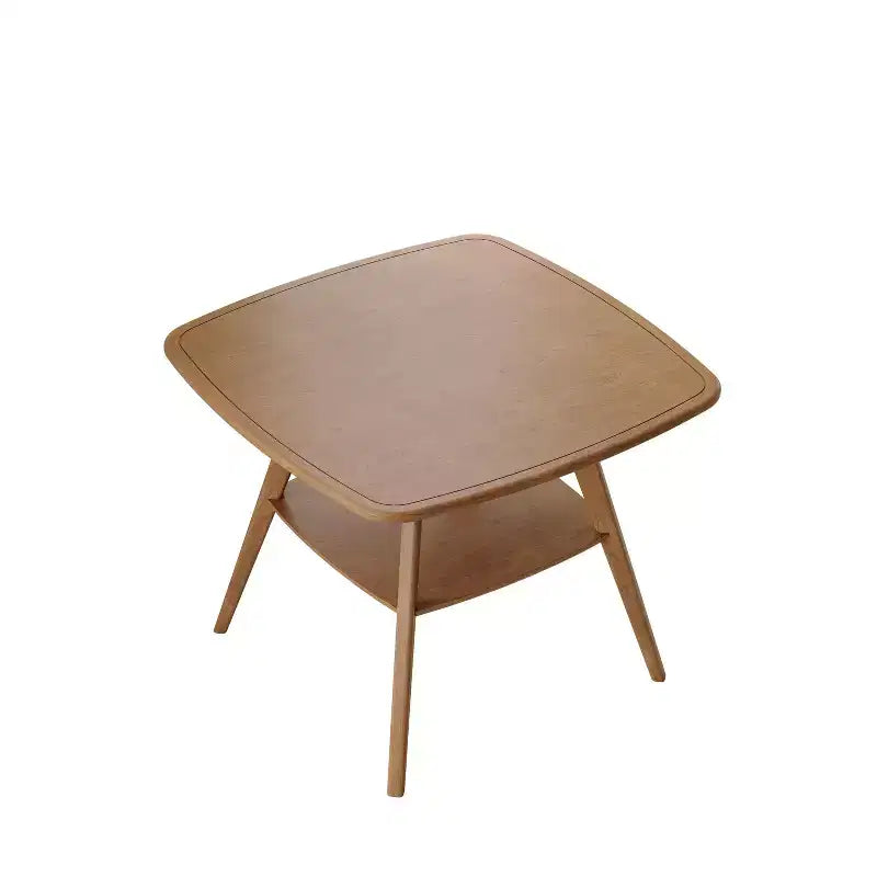 Homy Casa Wooden Dining Table with Storage Shelf