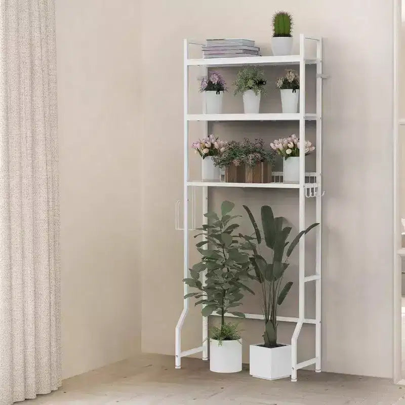 Over Toilet Storage 3 Tier Bathroom Organizer White Wooden Space Saver Above Toilet Restroom Laundry Rack Freestanding