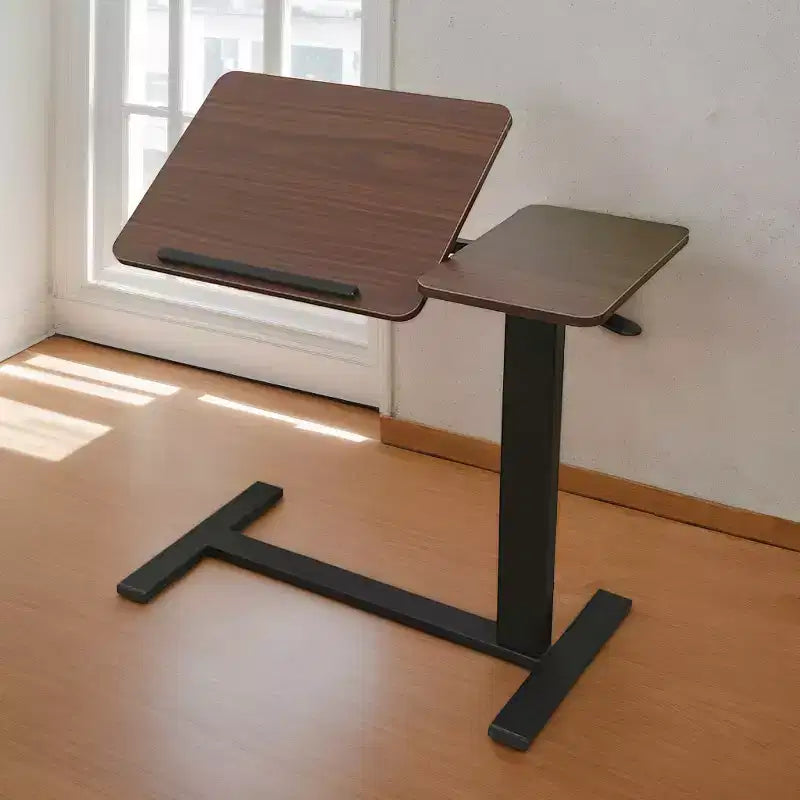 GDFStudio Phaedra Modern Foldable Bedside Table with Wheels and Adjustable Height