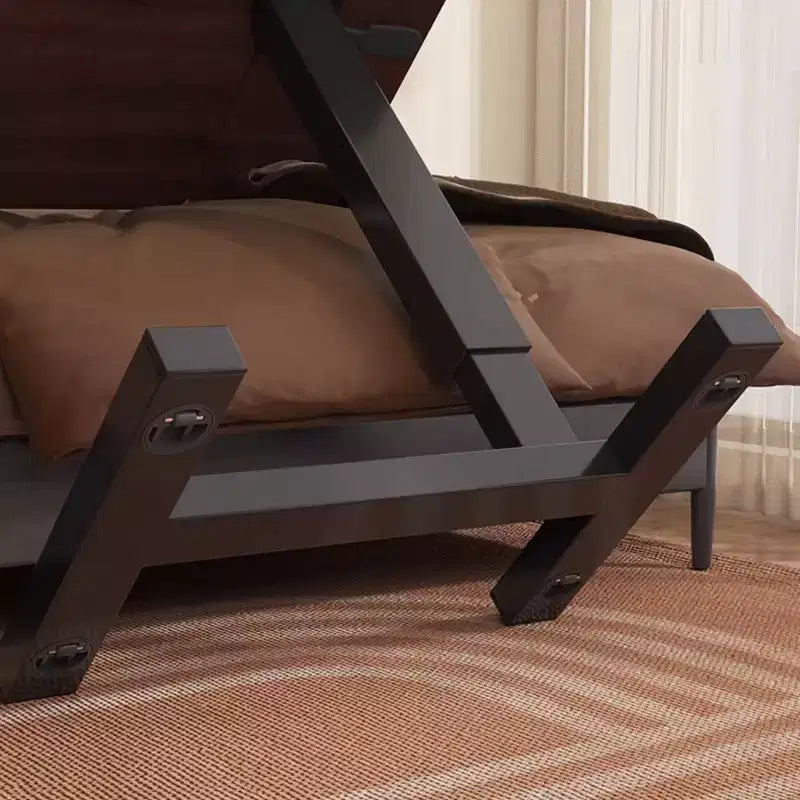 GDFStudio Phaedra Modern Foldable Bedside Table with Wheels and Adjustable Height