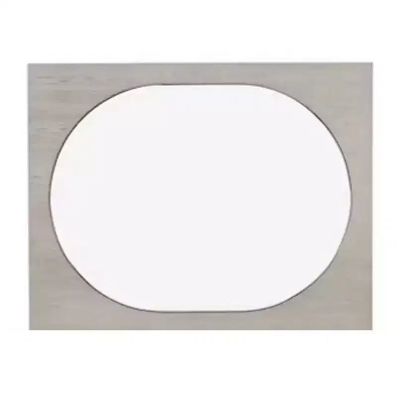 Royal Hampton Mirror, Round Beveled Edges, White Oak Solid Rubberwood 36x46