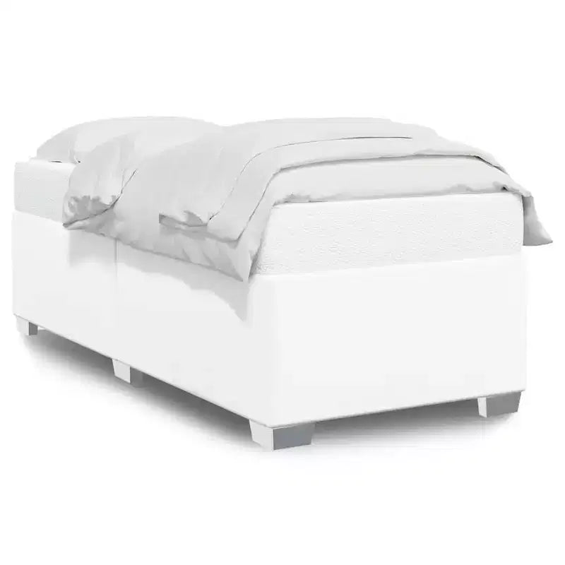 Bed Frame White Faux leather, plywood, engineered wood Twin XL