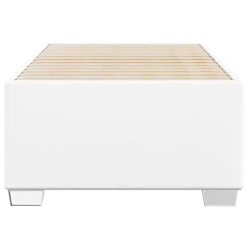 Bed Frame White Faux leather, plywood, engineered wood Twin XL