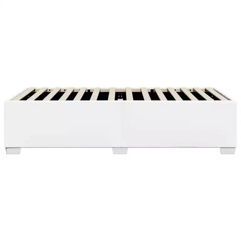 Bed Frame White Faux leather, plywood, engineered wood Twin XL