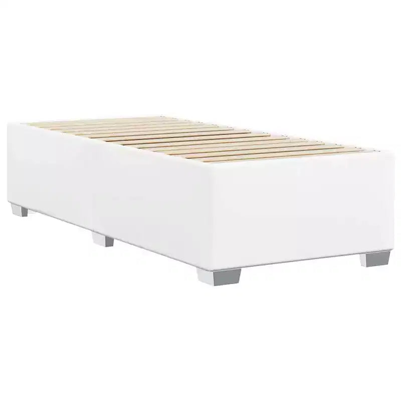 Bed Frame White Faux leather, plywood, engineered wood Twin XL