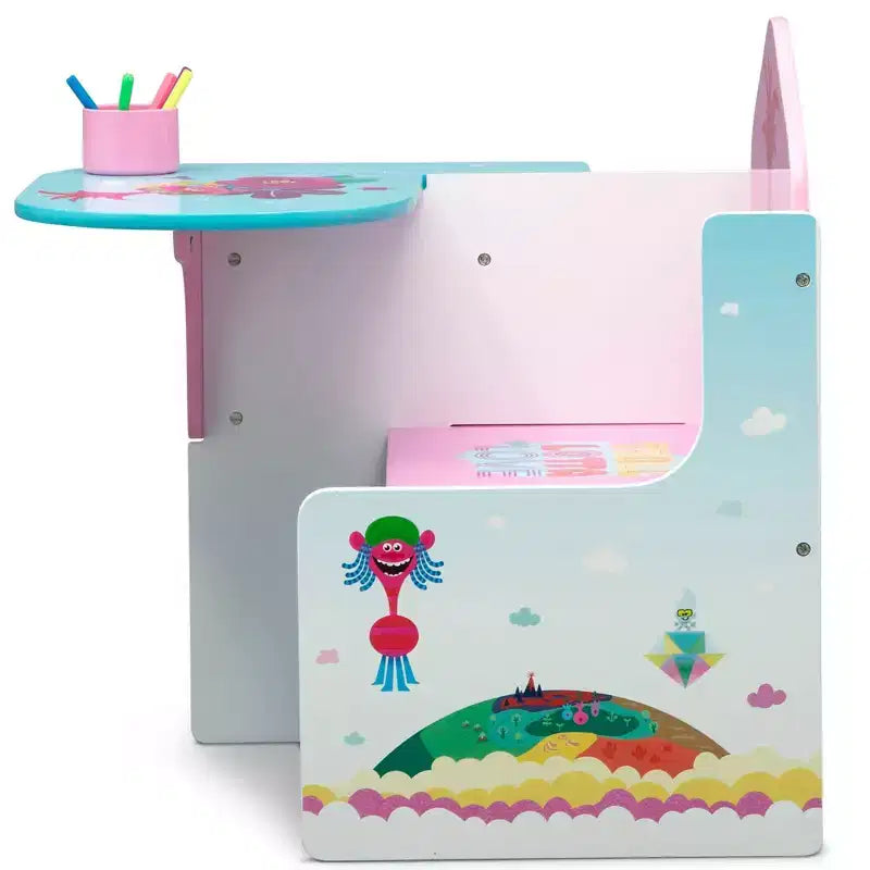 Delta Children Trolls World Tour Chair Desk with Storage
