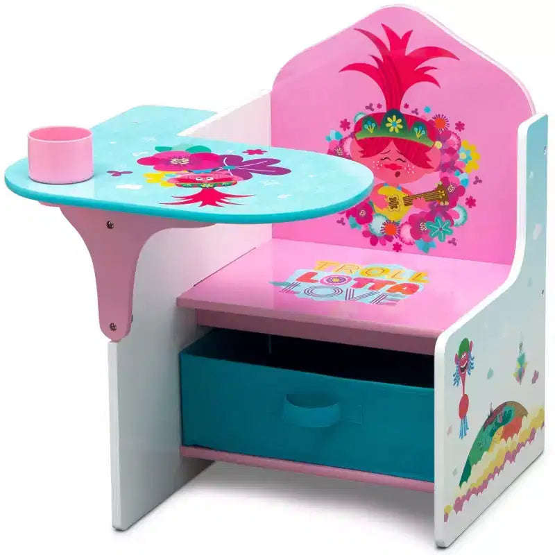 Delta Children Trolls World Tour Chair Desk with Storage