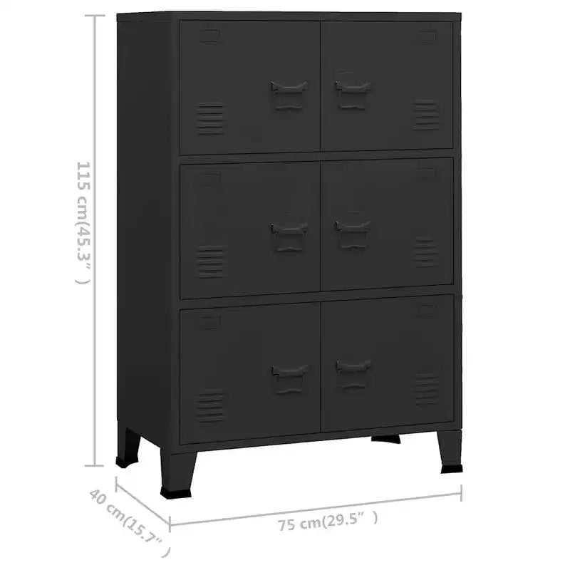 vidaXL Storage Chest White Steel, plastic 29.5x15.7x31.5 in