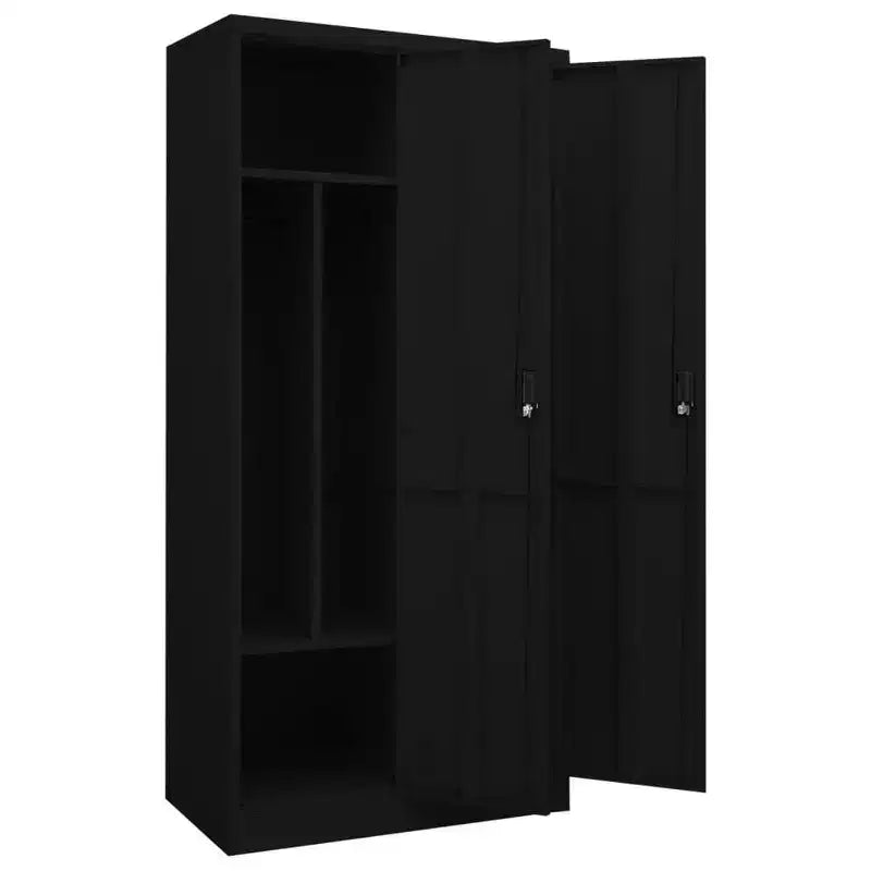 vidaXL Wardrobe White Steel Large Wardrobe Rectangular Modern