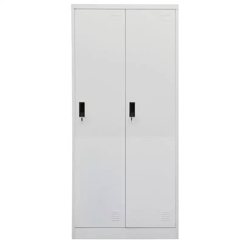 vidaXL Wardrobe White Steel Large Wardrobe Rectangular Modern
