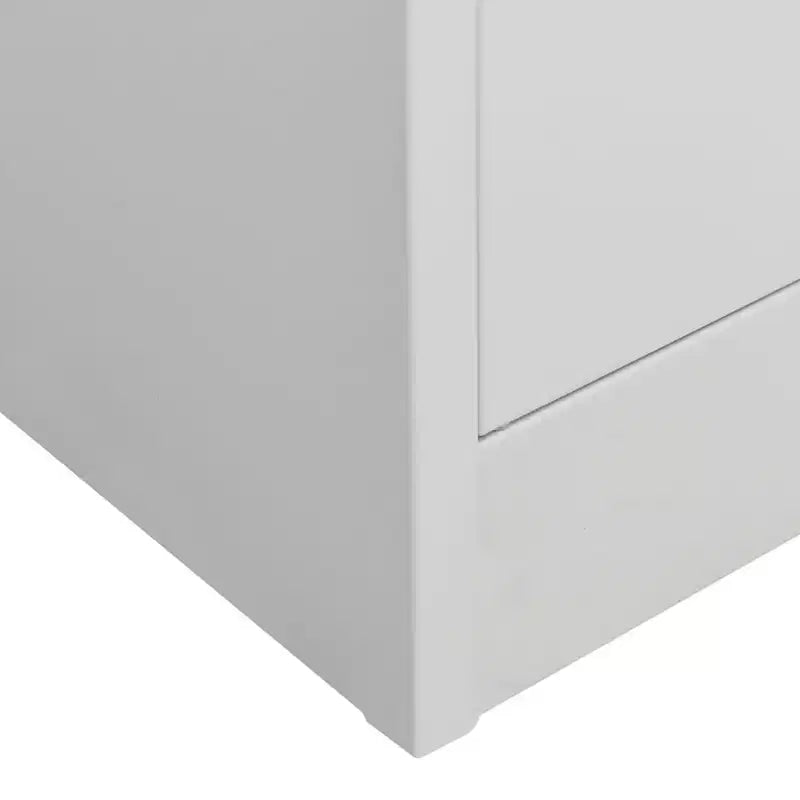 vidaXL Wardrobe White Steel Large Wardrobe Rectangular Modern