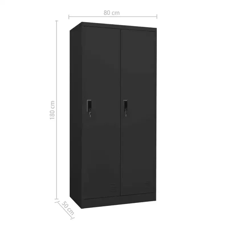 vidaXL Wardrobe White Steel Large Wardrobe Rectangular Modern