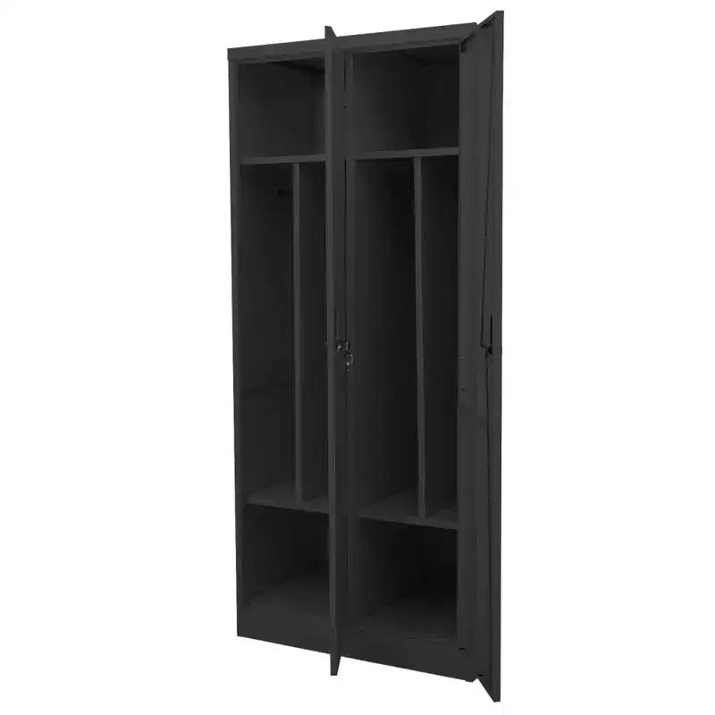 vidaXL Wardrobe White Steel Large Wardrobe Rectangular Modern