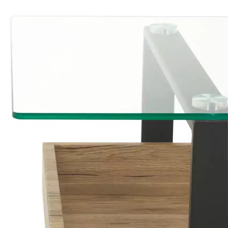 Auberon Coffee Table - COF7015A - Glass/Natural - Safavieh