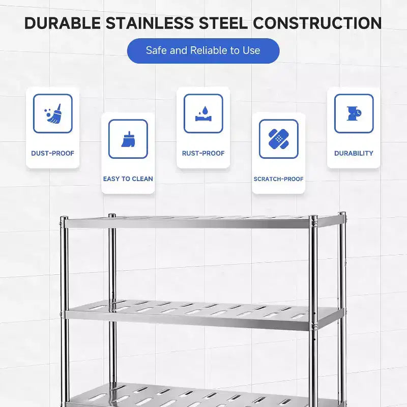 COZONY Heavy Duty Storage Shelf, Metal Shelving Unit with High Capacity for Kitchen Garage Office Warehouse