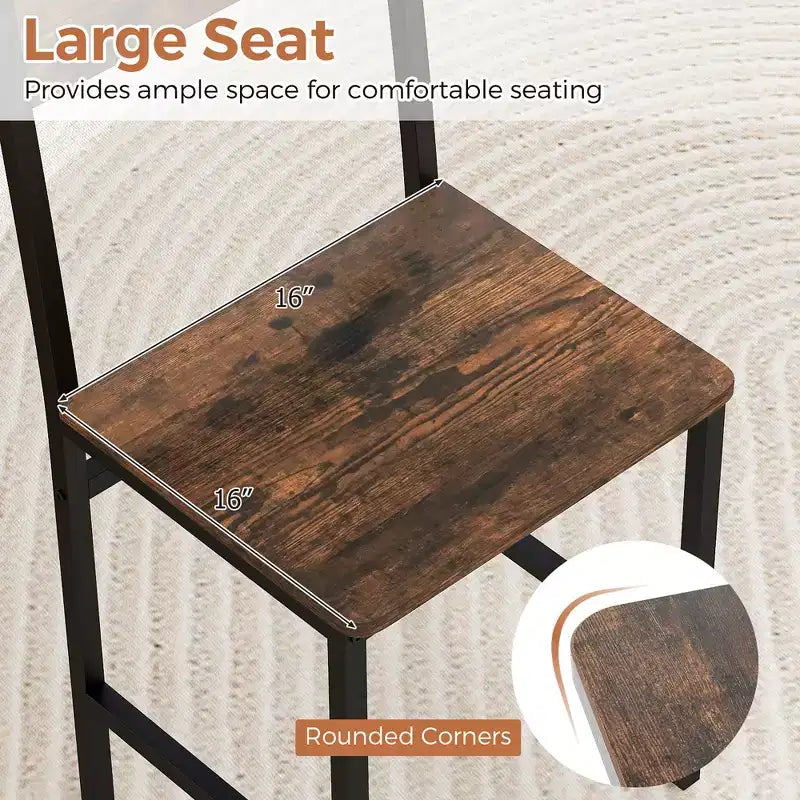Costway Set of 2 Dining Chairs w/Metal Legs Slanted Back Wide Seat for Living Room