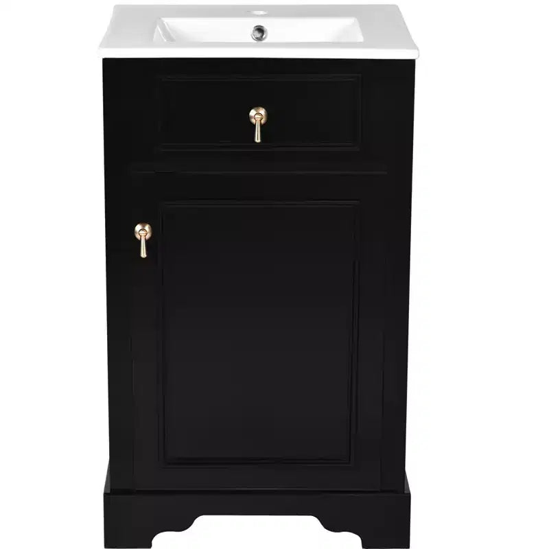 20 Small Bathroom Vanity Sink Combo with Drawers, Bathroom Floor Cabinet with Shelf and Soft Close Door