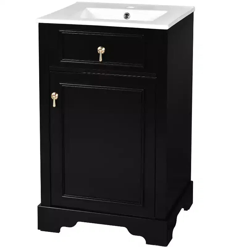 20 Small Bathroom Vanity Sink Combo with Drawers, Bathroom Floor Cabinet with Shelf and Soft Close Door