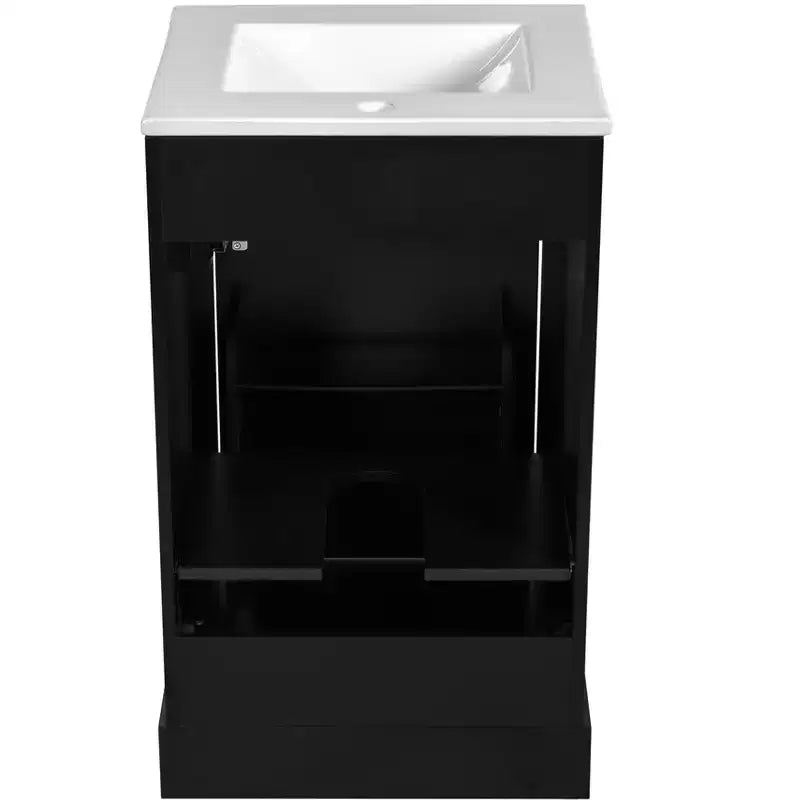 20 Small Bathroom Vanity Sink Combo with Drawers, Bathroom Floor Cabinet with Shelf and Soft Close Door