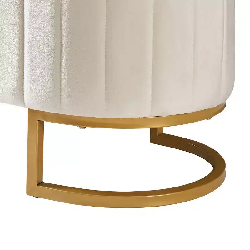 Okak Elegent Upholstered Storage Bench with Button-Tufted, Entryway Bench with Metal Legs, Easy-Assemble End Of Bed Bench for Bedroom