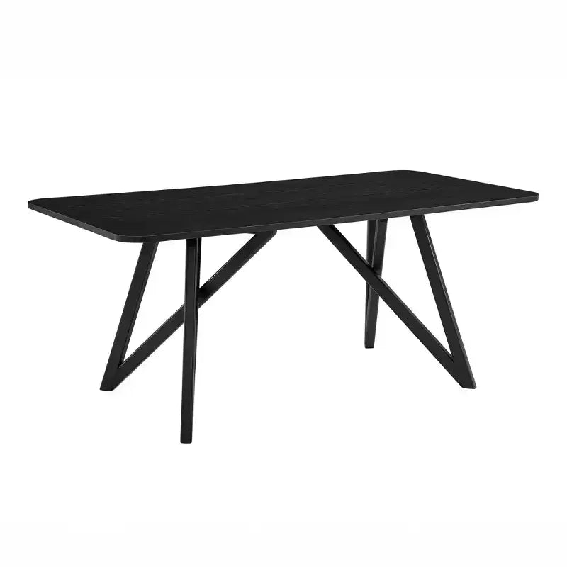 Roundhill Furniture Axler 70-in Length Dining Table, Tripod-Cross Leg